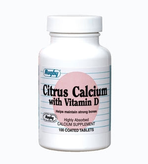 Actavis Rugby Joint Health Supplement Cholecalciferol / Calcium Citrate 250 IU - 200 IU Strength Tablet 100 per Bottle - 536322301