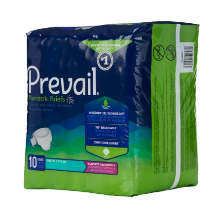 First Quality Prevail Bariatric Adult Incontinent Brief Tab Closure 3X-Large Disposable Heavy Absorbency - PV-094