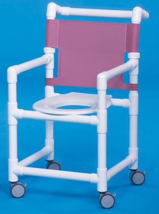 IPU Select Shower Chair Fixed Arm PVC Frame Mesh Back - ESC20