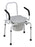 Mabis Healthcare Mabis Commode Chair Drop Arm Steel Frame Back Bar 19 to 23 Inch Height - 520-1213-1900