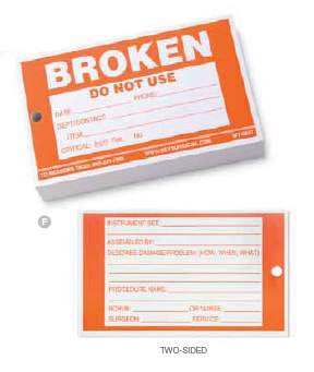 Key Surgical - Instructional Tag Write On Orange 3 X 5 Inch 3 X 5 Inch Durable 100 per Case - WT-0507