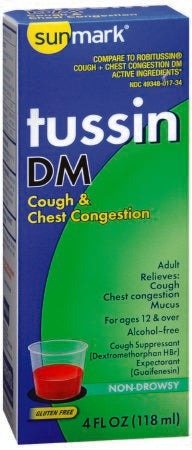 McKesson sunmark Cold and Cough Relief 100 mg - 10 mg / 5 mL Strength Syrup 4 oz. - 49348001734