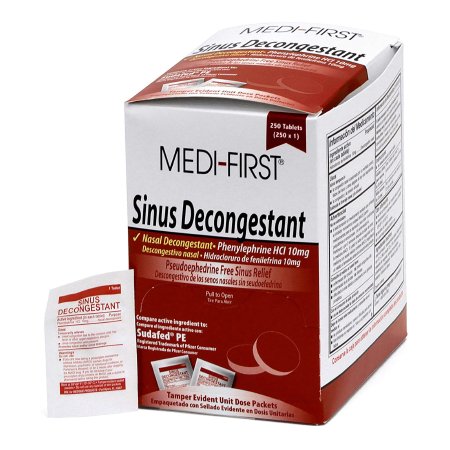 Medi-First - Sinus Relief 10 mg Strength Tablet 250 per Box - 80948