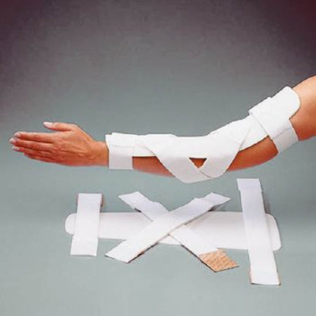Patterson Medical Supply Rolyan Aquaplast-T Elbow Splint One Size Fits Most Strap Left or Right Elbow 1/8 Inch - A517002
