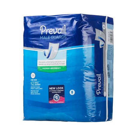 First Quality Prevail Daily Male Guards Bladder Control Pad 12-1/2 Inch Length Moderate Absorbency Polymer One Size Fits Most Male Disposable - PV-811