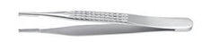 Padgett - Tissue Forceps Lanes 7 Inch Length Surgical Grade Stainless Steel NonSterile NonLocking Thumb Handle Straight Cross Serrated Tips with 2 X 3 Teeth - PM-0322