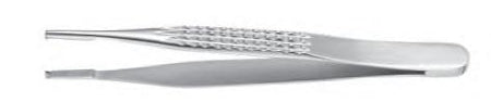 Padgett - Tissue Forceps Lanes 7 Inch Length Surgical Grade Stainless Steel NonSterile NonLocking Thumb Handle Straight Cross Serrated Tips with 2 X 3 Teeth - PM-0322