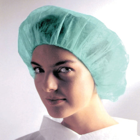 Tronex Healthcare Industries Tronex Bouffant Cap One Size Fits Most Green Elastic - 4040G