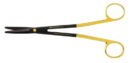 Miltex Padgett SuperCut Plastic Surgery Scissors Gorney-Freeman 7-1/4 Inch Length Surgical Grade Ceramic Coated Stainless Steel / Tungsten Carbide NonSterile Finger Ring Handle Curved Blade Blunt/Blunt - PM-21SC715CTC