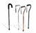 Medline - Round Handle Cane Aluminum 29 to 38 Inch Height Black - MDS86420