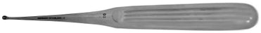 BR Surgical BR Surgical Endaural Curette Lempert 7 Inch Length Single-ended Hollow Handle with Grooves Size 0 Tip Straight Oval Cup Tip - BR32-49010
