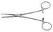 BR Surgical - Hemostatic Forceps Kocher 6-1/4 Inch Length Surgical Grade Stainless Steel NonSterile Ratchet Lock Finger Ring Handle Straight Delicate Serrated Tips with 1 X 2 Teeth - BR12-32216