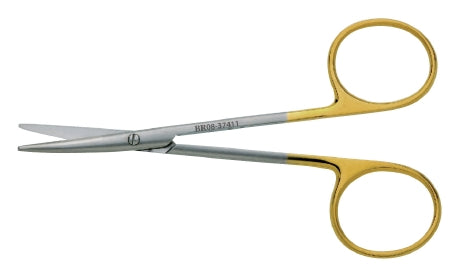 BR Surgical BR Surgical Strabismus Scissors Baby Metzenbaum 4-1/4 Inch Length Surgical Grade Stainless Steel NonSterile Finger Ring Handle Curved Blunt/Blunt - BR08-37111