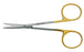 BR Surgical BR Surgical Strabismus Scissors Baby Metzenbaum 4-1/4 Inch Length Surgical Grade Stainless Steel NonSterile Finger Ring Handle Curved Blunt/Blunt - BR08-37111