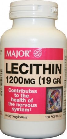 Major Pharmaceuticals Major Dietary supplement Lecithin 19 Gram Strength Capsule 100 per Bottle - 904316360