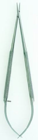 Herman Medizintechnik - Micro Needle Holder 150 mm Length Straight, 0.8 X 1.2 mm Jaw Diamanted Round Handle - H124-64015