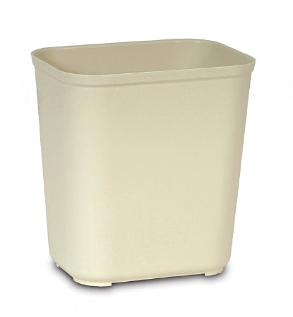 Saalfeld Redistribution Fire-Resistant Trash Can 28 Quart Beige Thermoset Polyester Open Top - FG254300BEIG