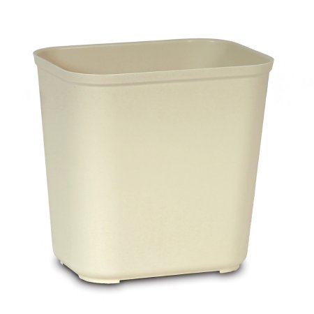 RJ Schinner Co - Fire-Resistant Trash Can 28 Quart Rectangular Beige Thermoset Polyester Open Top - FG254300BEIG