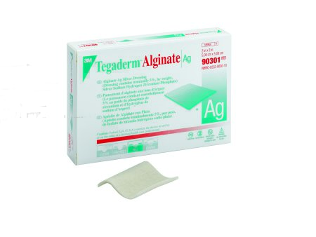 3M Tegaderm Calcium Alginate Dressing with Silver 2 X 2 Inch Square Sterile - 90301