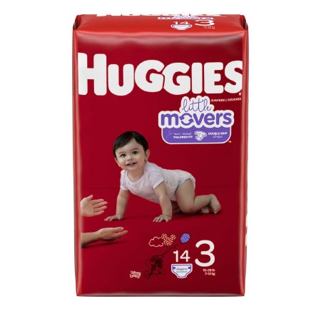 Kimberly Clark Huggies Snug & Dry Baby Diaper Tab Closure Size 3 Disposable Heavy Absorbency - 10517