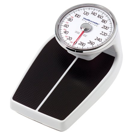 Health O Meter - Floor Scale Dial Display 400 lbs. Capacity Black / White Analog - 160LBS