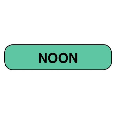 Apothecary Products Apothecary Products Pre-Printed Label Auxiliary Label Noon Green 3/8 X 1-9/16 Inch - 39902