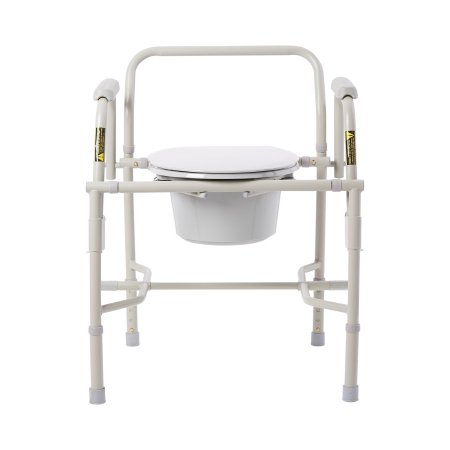 drive - Knocked Down Commode Chair Drop Arm Steel Frame Back Bar 13-3/4 Inch Seat Width - 11125KD-1