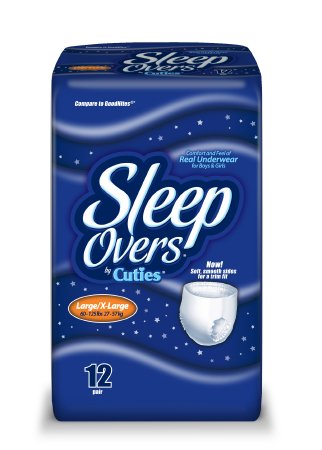 First Quality Cuties Sleep Overs Youth Absorbent Underwear Pull On Large / X-Large Disposable Heavy Absorbency - SLP05302