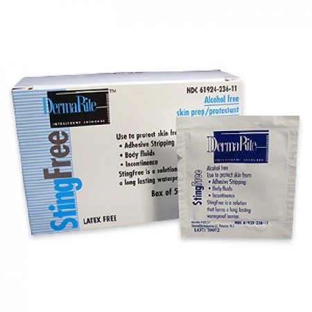 Dermarite Industries Skin Barrier Wipe Stingfree Hexamethyldisiloxane / Decamethylcyclopentasiloxane Individual Packet Nonsterile - 237