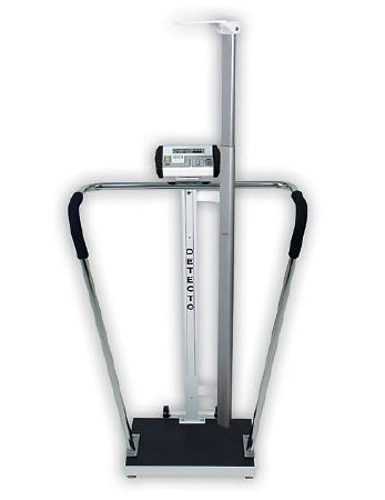 ProMed - Column Scale with Height Rod Digital LCD Display 600 lbs. Capacity Black AC Adapter / Battery Operated - 6854DHR