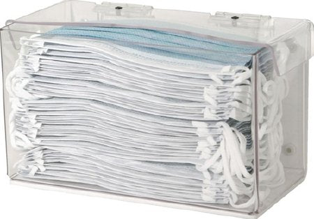 Bowman - PPE Dispenser BOWMAN Wall Mount 1-Box Capacity Clear 4-1/4 X 5 X 8-1/4 Inch PETG Plastic - FD-005