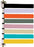Omnimed Exam Room Signal Flag Wall Mount 5-Flag 8 Inch - 291715