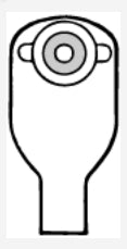 Nu-Hope Laboratories Nu-Flex Nu-Comfort Post-Op Ostomy Pouch Two-Piece System 11 Inch Length 1-1/8 Inch Stoma Drainable Convex - 40-7209-C
