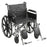 drive Sentra EC Heavy Duty - Bariatric Wheelchair Dual Axle Full Length Arm Elevating Legrest Black Upholstery 22 Inch Seat Width Adult 450 lbs. Weight Capacity - STD22ECDFA-ELR