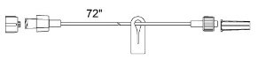 Smiths Medical Medex Extension Set 72 Inch Tubing 1.3 mL Priming Volume DEHP-Free - 537235C
