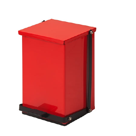 Clinton Industries Premium Trash Can 24 Quart Rectangular Red Steel Step On - TP-24R