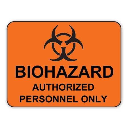Fisher Scientific - Door Sign Caution Biohazard Authorized Personnel Only - NC9870253