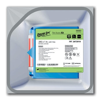 Bard PowerLoc Max Huber Infusion Kits 22 Gauge 3/4 Inch 8 Inch Tubing Without Port - 2142275