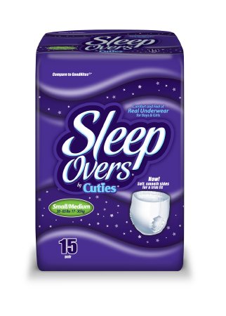 First Quality Cuties Sleep Overs Youth Absorbent Underwear Pull On Small / Medium Disposable Heavy Absorbency - SLP05301