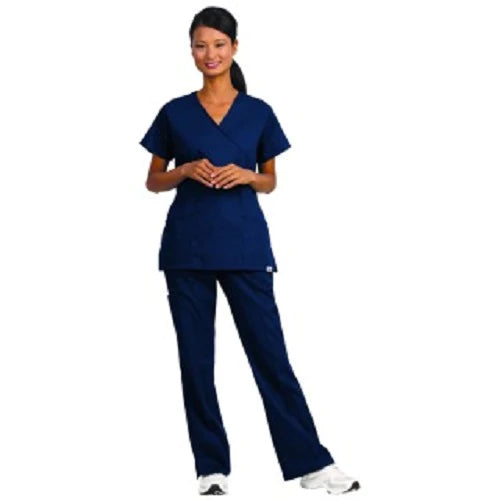 Fashion Seal Uniforms - Scrub Shirt Small Navy Blue 2 Pockets Short Sleeve Female - 7132-S