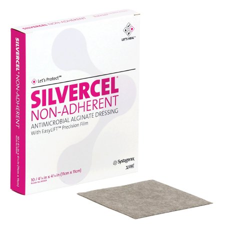 Silvercel Non-Adherent - Silver Alginate Dressing 4-1/2 X 4-1/2 Inch Square Sterile - 900404