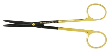 Miltex Padgett SuperCut Dissecting Scissors Metzenbaum 5-1/2 Inch Length Surgical Grade Ceramic Coated Stainless Steel / Tungsten Carbide NonSterile Finger Ring Handle Curved Blade - PM-5SC180CTC