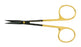 Miltex Padgett SuperCut Iris Scissors 4-1/2 Inch Length Surgical Grade Ceramic Coated Stainless Steel / Tungsten Carbide NonSterile Finger Ring Handle Straight Blade - PM-5SC304CTC