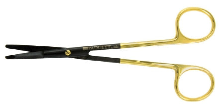 Miltex Padgett SuperCut Facelift Scissors Kaye 5-3/4 Inch Length Surgical Grade Ceramic Coated Stainless Steel / Tungsten Carbide NonSterile Finger Ring Handle Curved Saber Back Blunt/Blunt - PM-21SC740CTC