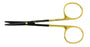 Miltex Padgett SuperCut Strabismus Scissors 4-1/2 Inch Length Surgical Grade Ceramic Coated Stainless Steel / Tungsten Carbide NonSterile Finger Ring Handle Curved Blade Blunt/Blunt - PM-5SC314CTC