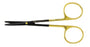 Padgett SuperCut - Strabismus Scissors 4-1/2 Inch Length Surgical Grade Ceramic Coated Stainless Steel / Tungsten Carbide NonSterile Finger Ring Handle Curved Blade Blunt Tip / Blunt Tip - PM-5SC314CTC