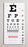 Tech-Med - Eye Chart 20 Foot Measurement Acuity Test - TM3050