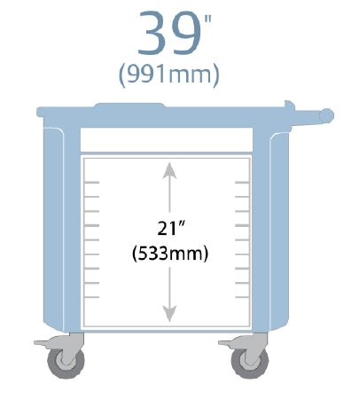 Intermetro Industries Lifeline Emergency Cart 37-7/8 X 23-1/8 X 38-1/8 Inch Without Drawers - LEC24P