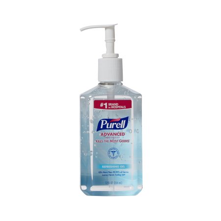 GOJO Purell Advanced Hand Sanitizer 12 oz. Ethyl Alcohol Gel Pump Bottle - 3659-12