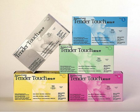 Tender Touch - Exam Glove Medium NonSterile Nitrile Standard Cuff Length Textured Fingertips Lavender Chemo Tested - TTNF203